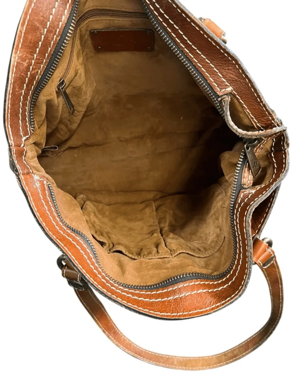 Patricia Nash Tan Leather Everyday Shoulder Bag